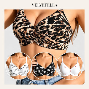 4-Pack Deep V Wireless Push Up Jelly Bra | Velvetella