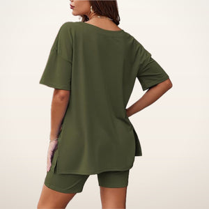 Casual Vibe Comfy Oversized 2-Piece Lounge Set | Velvetella