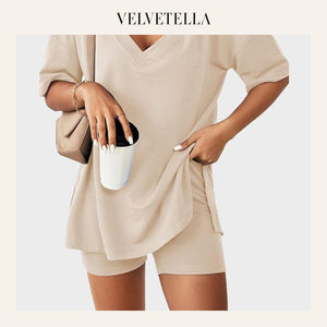 Casual Vibe Comfy Oversized 2-Piece Lounge Set | Velvetella