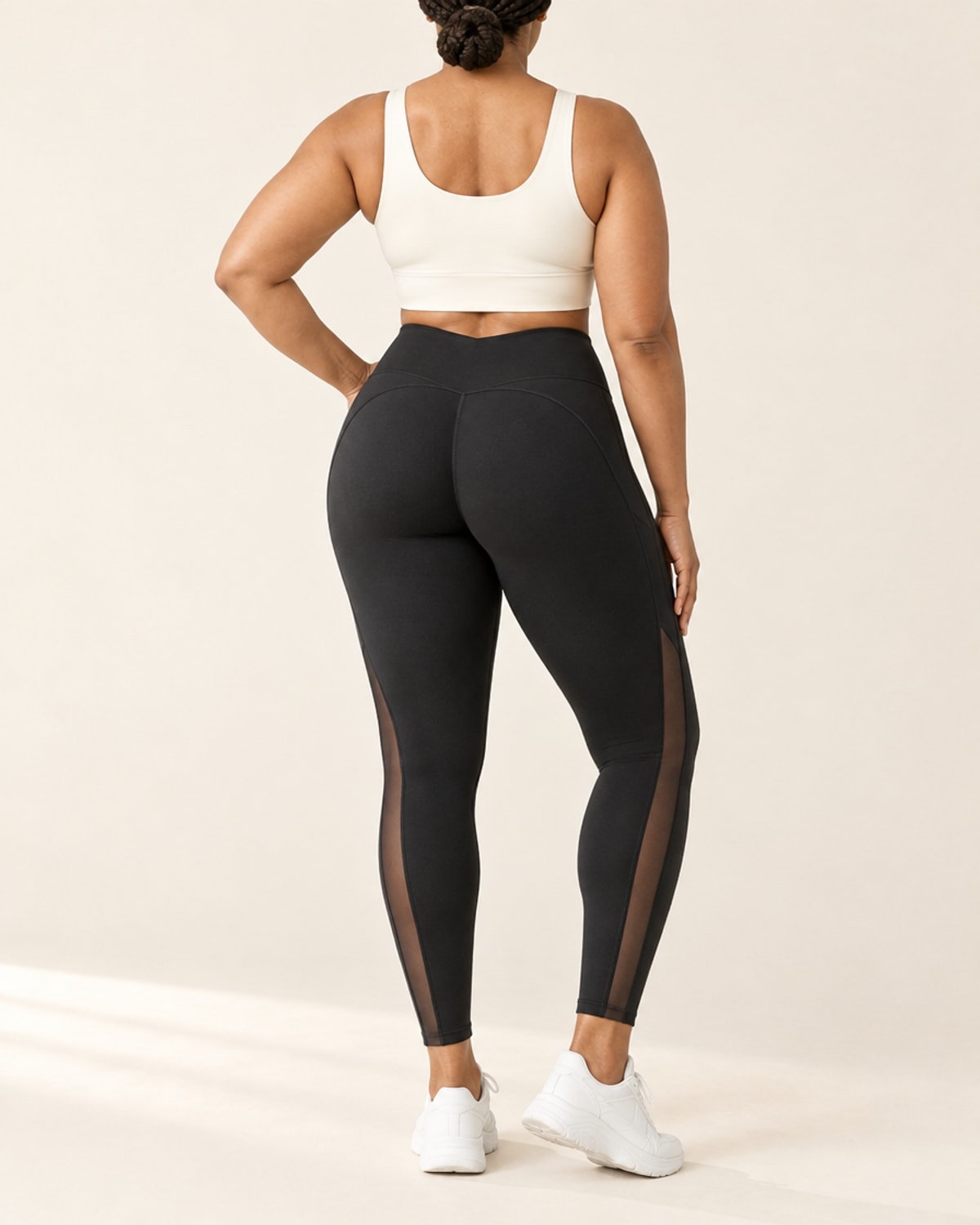 CloudSoft Nude-Feel Legging 25" in Black – back | Velvetella