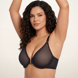 All-Day Comfort Front Closure Mesh Bra | Velvetella