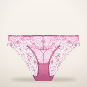 Gradient Floral Lace Sheer Mesh Briefs | Velvetella