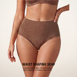 Esme Leopard Smoothing Briefs · Set of 6 | Velvetella