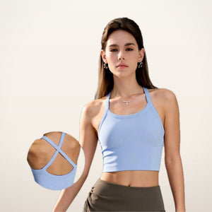 Seamless Cross-Strap Bra Tank | Velvetella