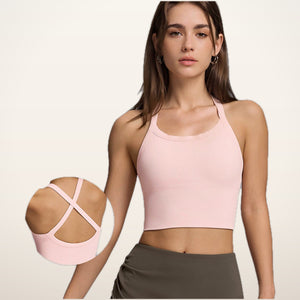 Seamless Cross-Strap Bra Tank | Velvetella