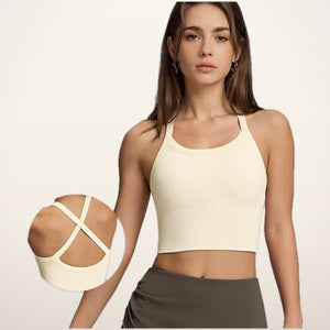 Seamless Cross-Strap Bra Tank | Velvetella