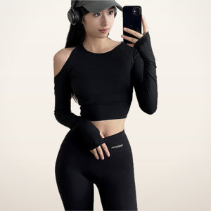 Studio One-Shoulder Cutout Long Sleeve | Velvetella