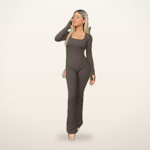Studio Rib Flare Jumpsuit | Velvetella