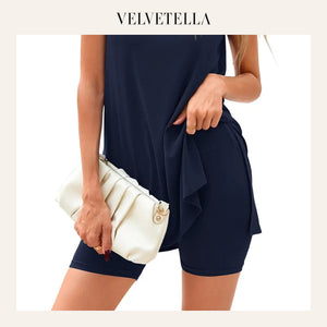 Women’s Sleeveless 2-Piece Summer Lounge Set – Split-Hem Shorts | Velvetella
