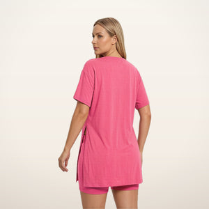 Callie Oversized Tee & Biker Shorts Set | Velvetella
