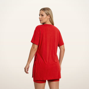 Callie Oversized Tee & Biker Shorts Set | Velvetella