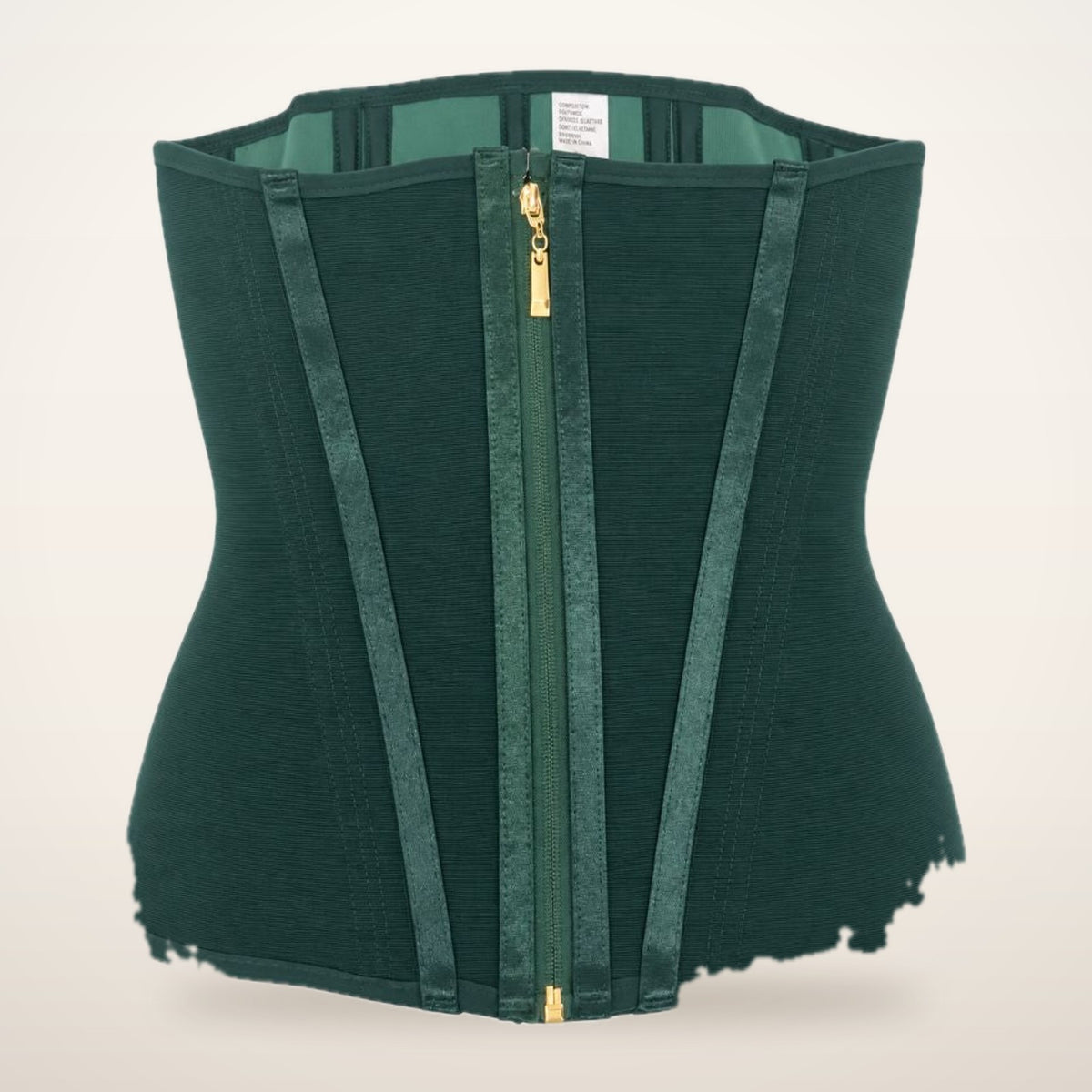 15-Bone Zip-Up High-Compression Waist Cincher | Velvetella