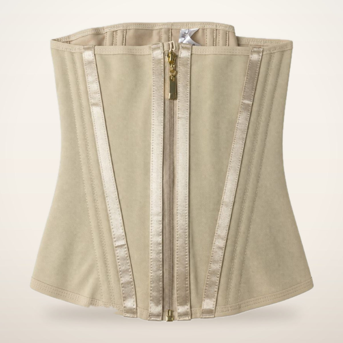 15-Bone Zip-Up High-Compression Waist Cincher | Velvetella