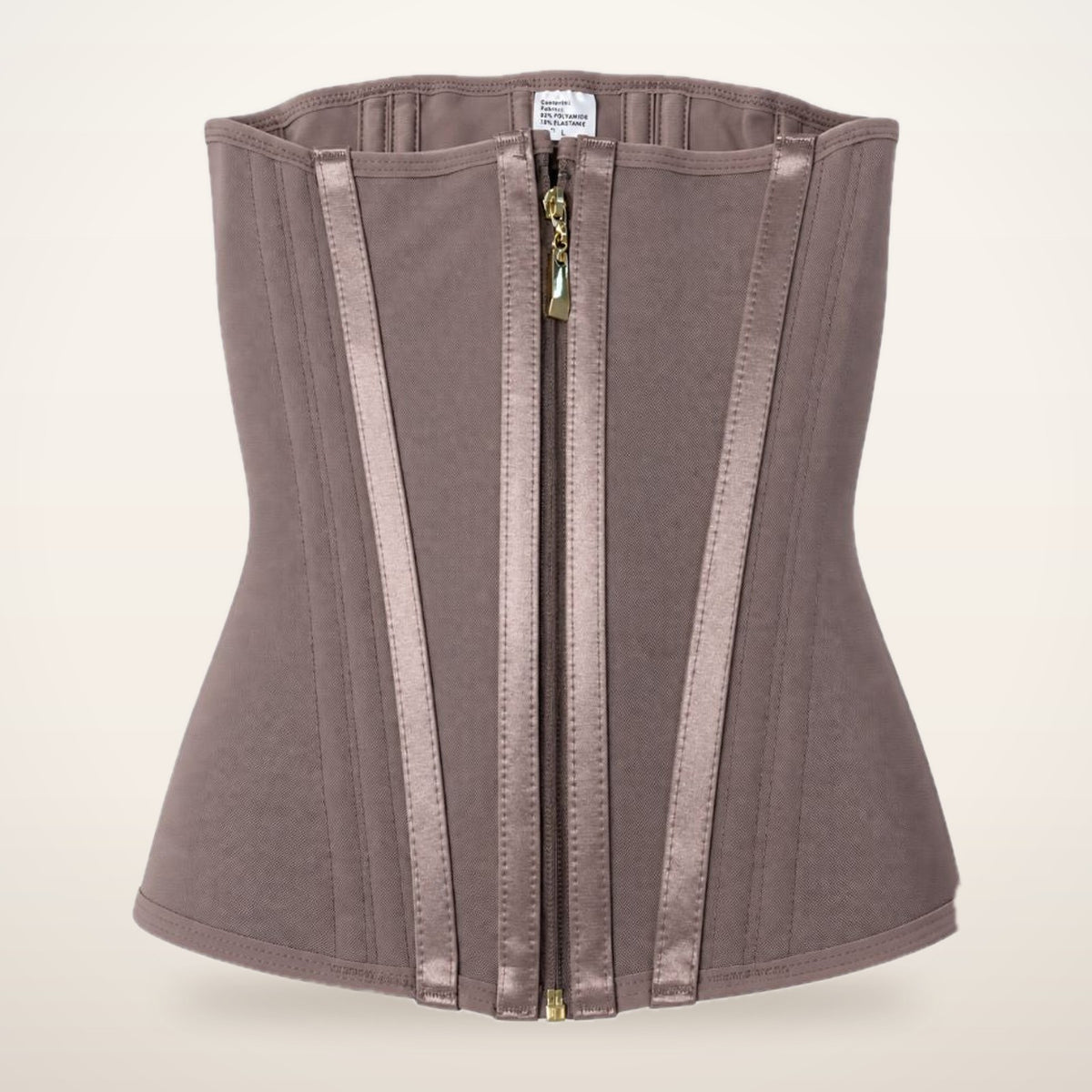 15-Bone Zip-Up High-Compression Waist Cincher | Velvetella