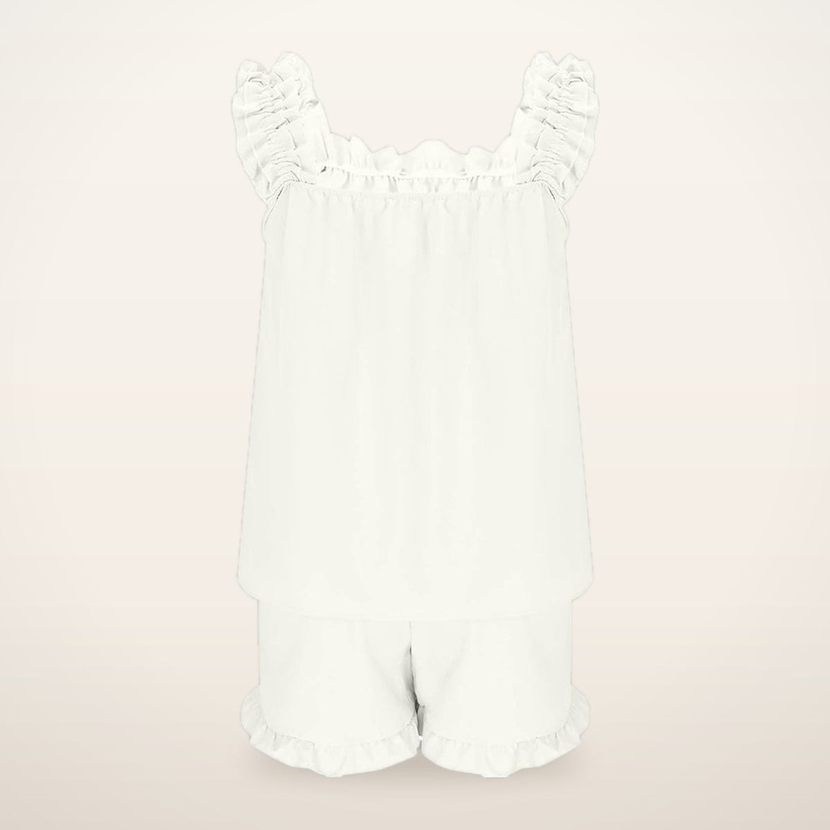 Posy Ruffle Tank & Shorts Pajama Set | Velvetella