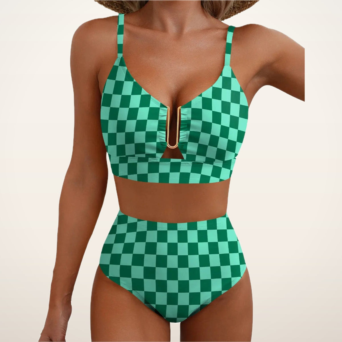 Marisol U-Wire Cutout Smoothing Bikini Set | Velvetella