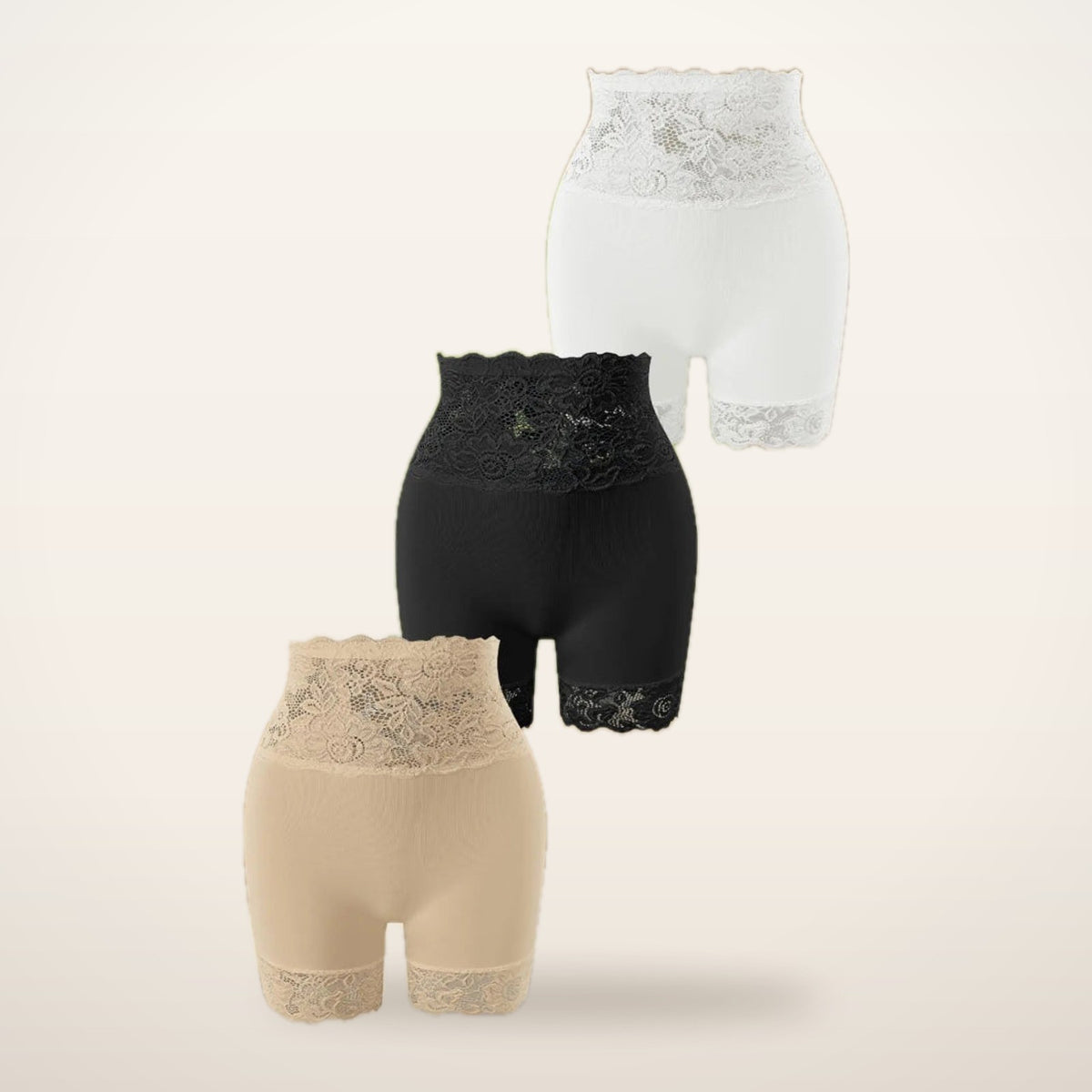 Esme High-Waist Lace Smoothing Shorts | Velvetella