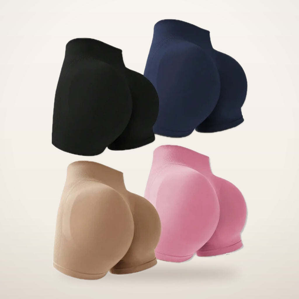 4-Pack High-Waist Seamless Butt-Lifting Shorts | Velvetella