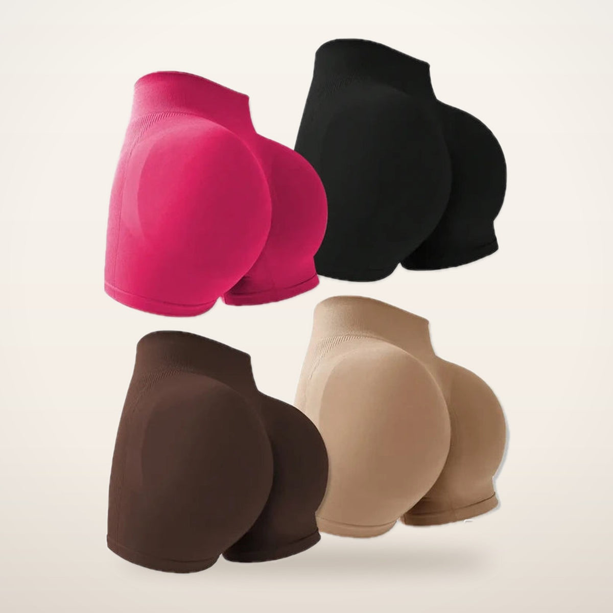 4-Pack High-Waist Seamless Butt-Lifting Shorts | Velvetella