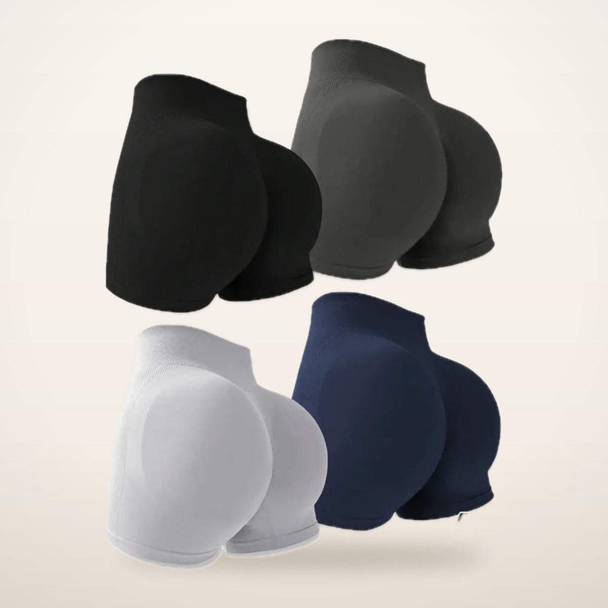 4-Pack High-Waist Seamless Butt-Lifting Shorts | Velvetella