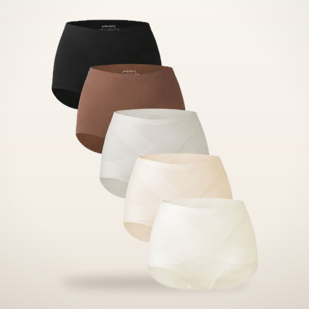 5-Pack Seamless No-Show High-Waisted Panties | Velvetella