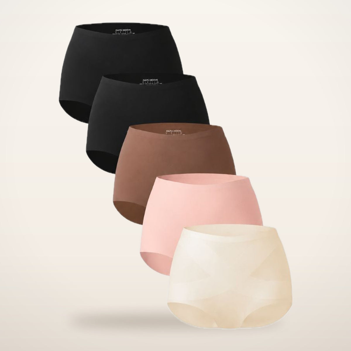 5-Pack Seamless No-Show High-Waisted Panties | Velvetella
