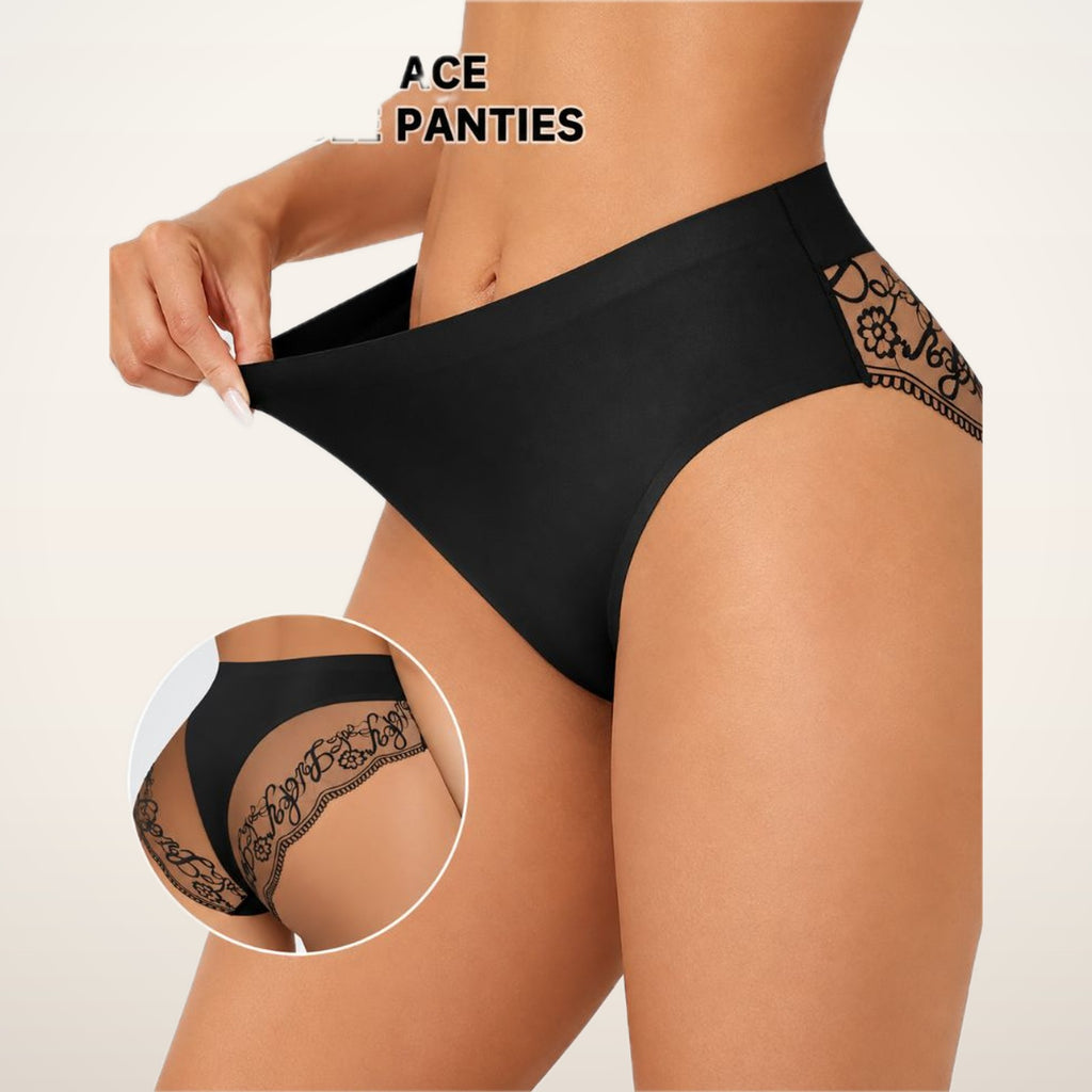 8-Pack Seamless Lace Mid-Rise Stretch Panties | Velvetella
