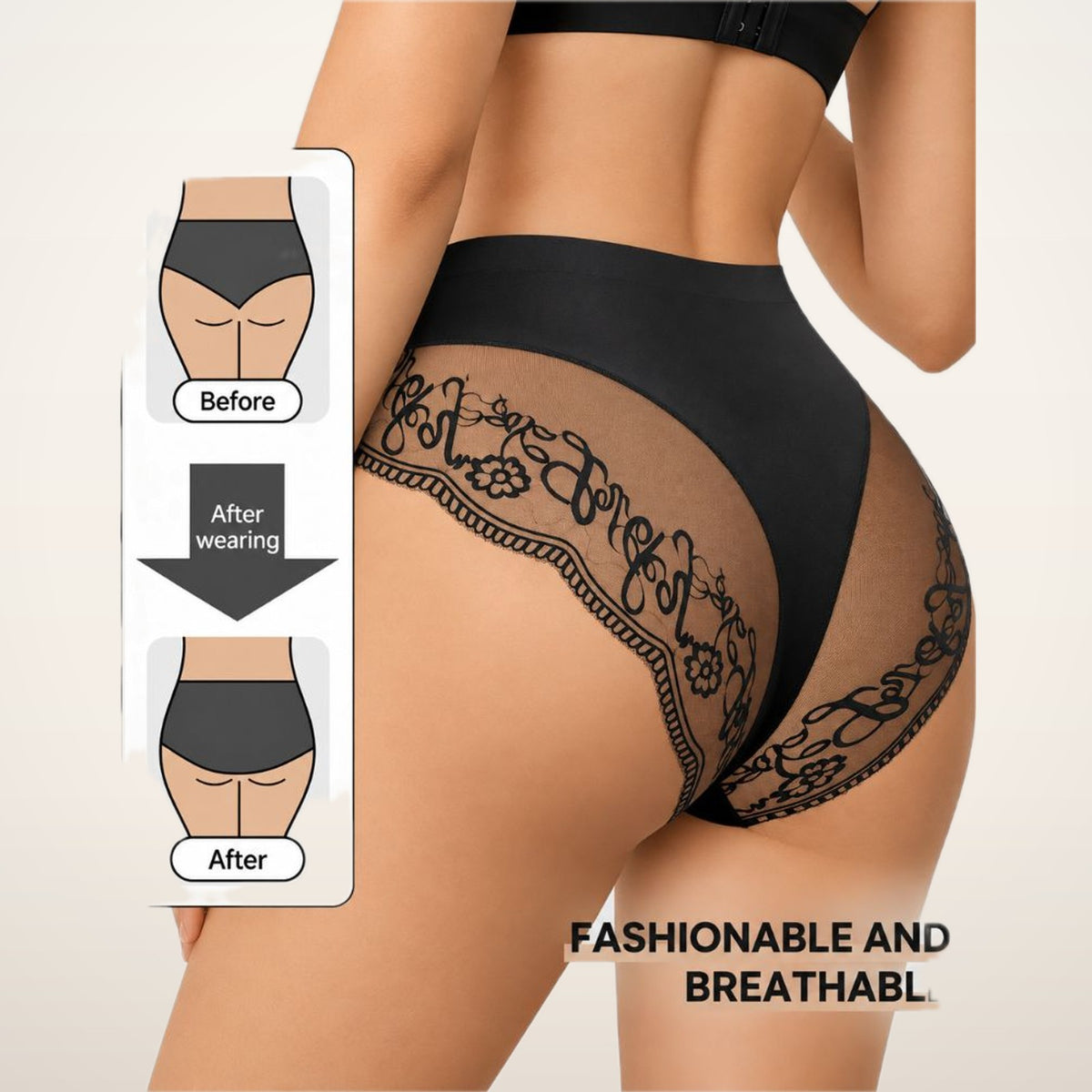 8-Pack Seamless Lace Mid-Rise Stretch Panties | Velvetella