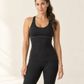 AirMove Fitted Training Tank in Black – front | Velvetella