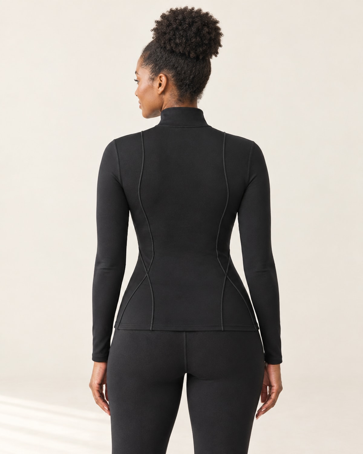 AirMove Half-Zip Pullover in Black – back | Velvetella