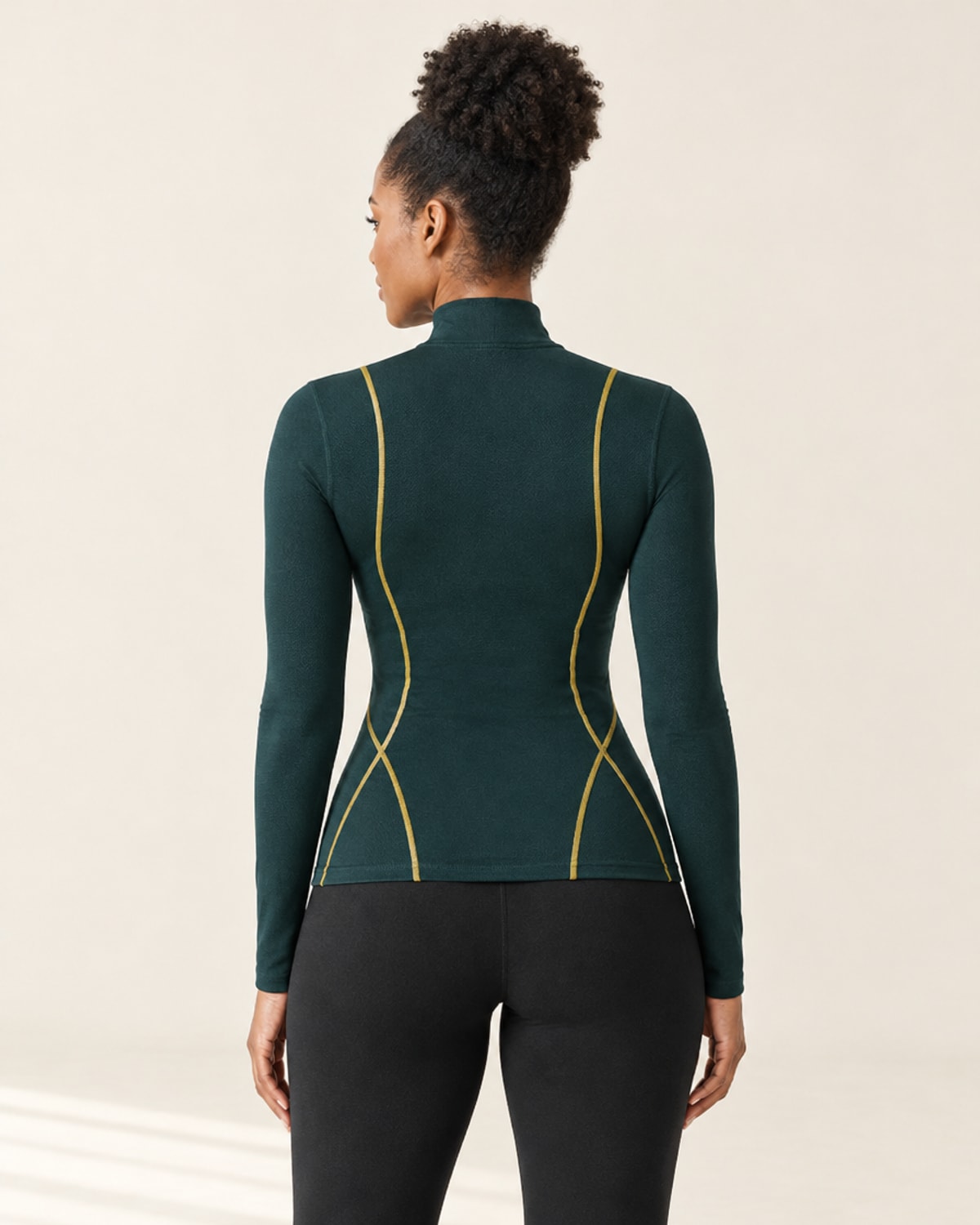 AirMove Half-Zip Pullover in Forest – back | Velvetella