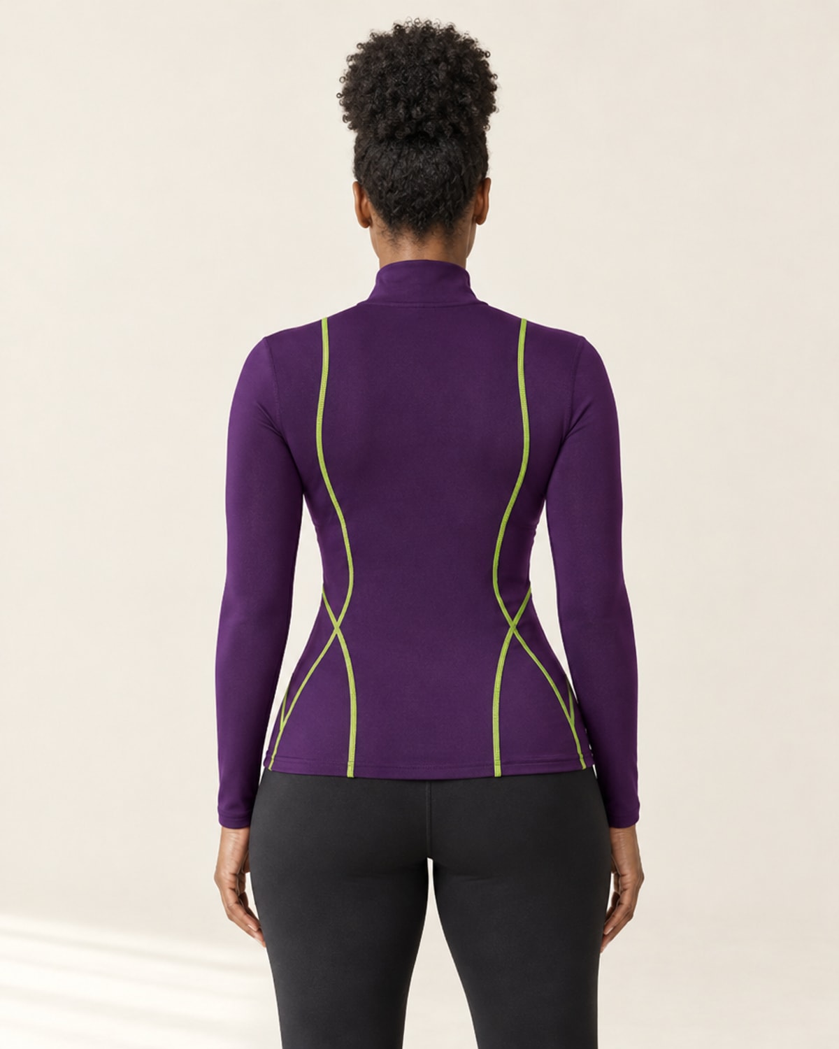 AirMove Half-Zip Pullover in Plum – back | Velvetella