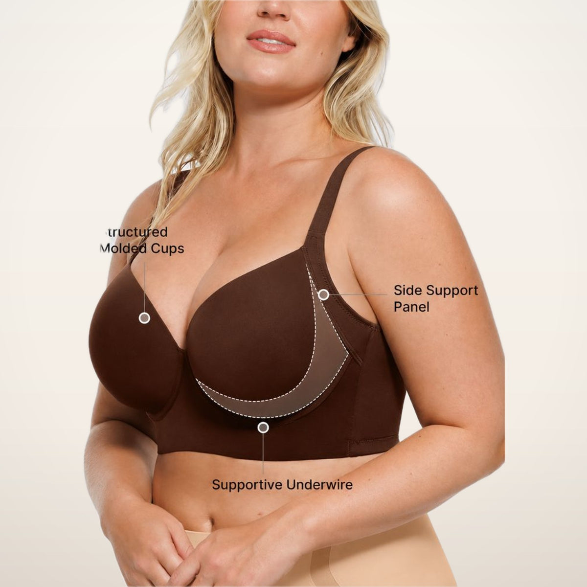 Back-Smoothing Underwire Push-Up Bra | Velvetella