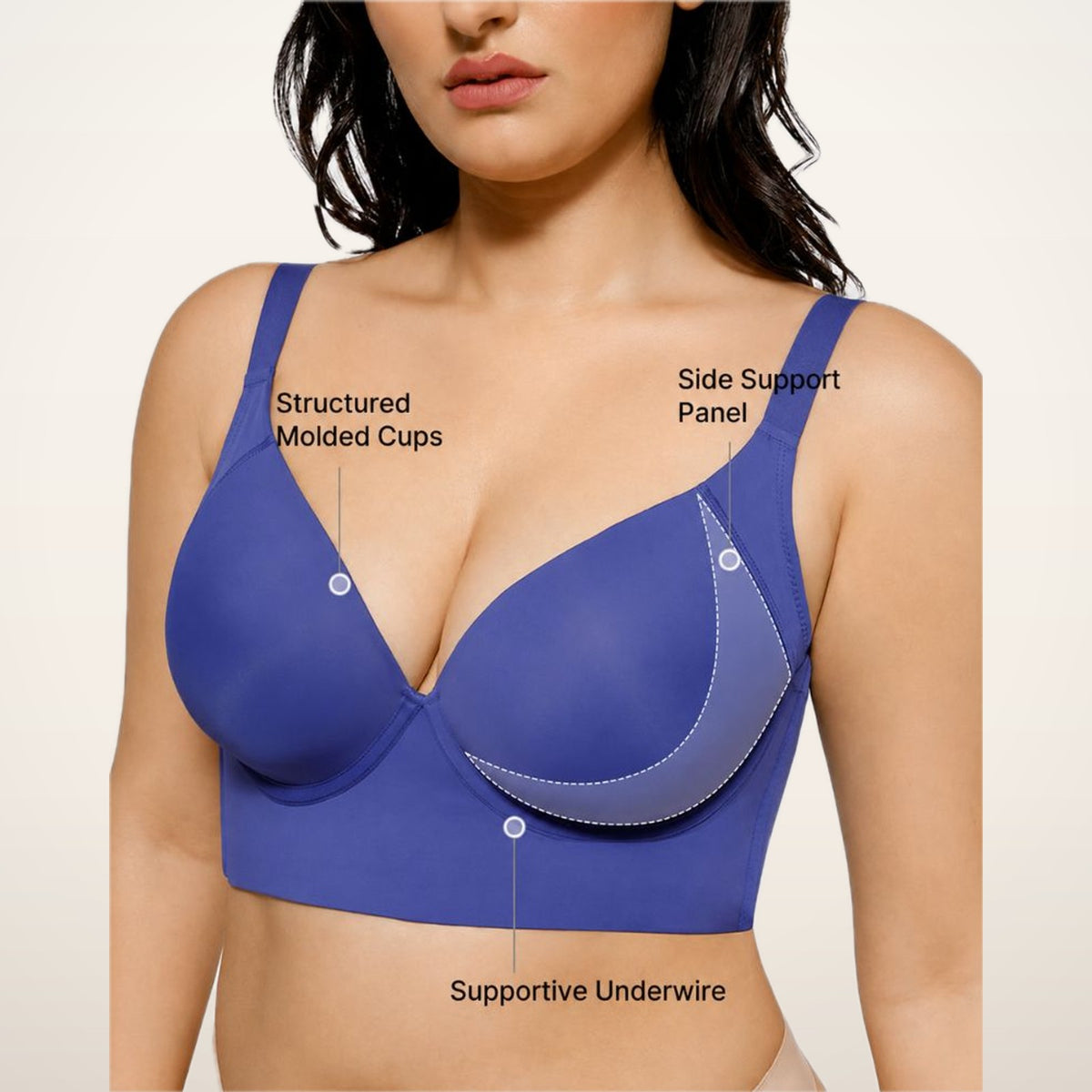 Back-Smoothing Underwire Push-Up Bra | Velvetella