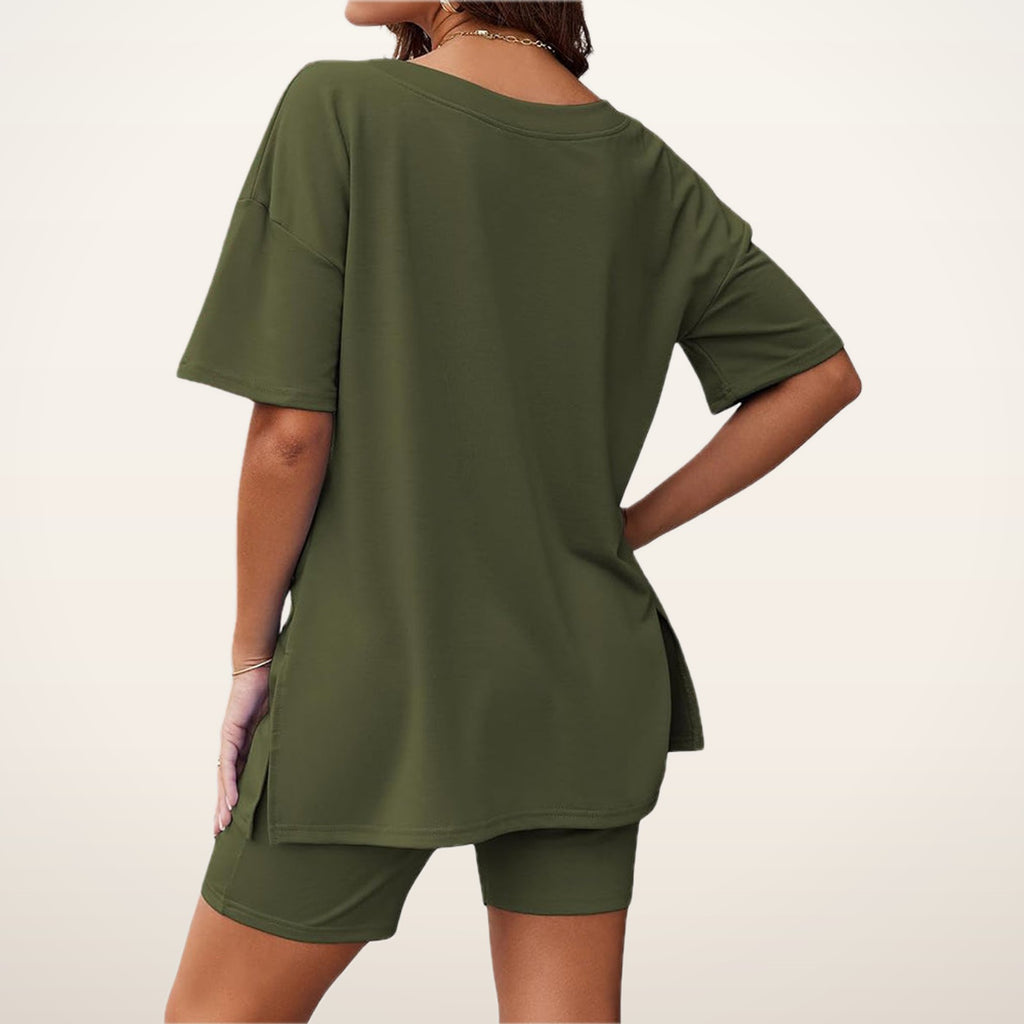 Casual Vibe Comfy Oversized 2-Piece Lounge Set | Velvetella