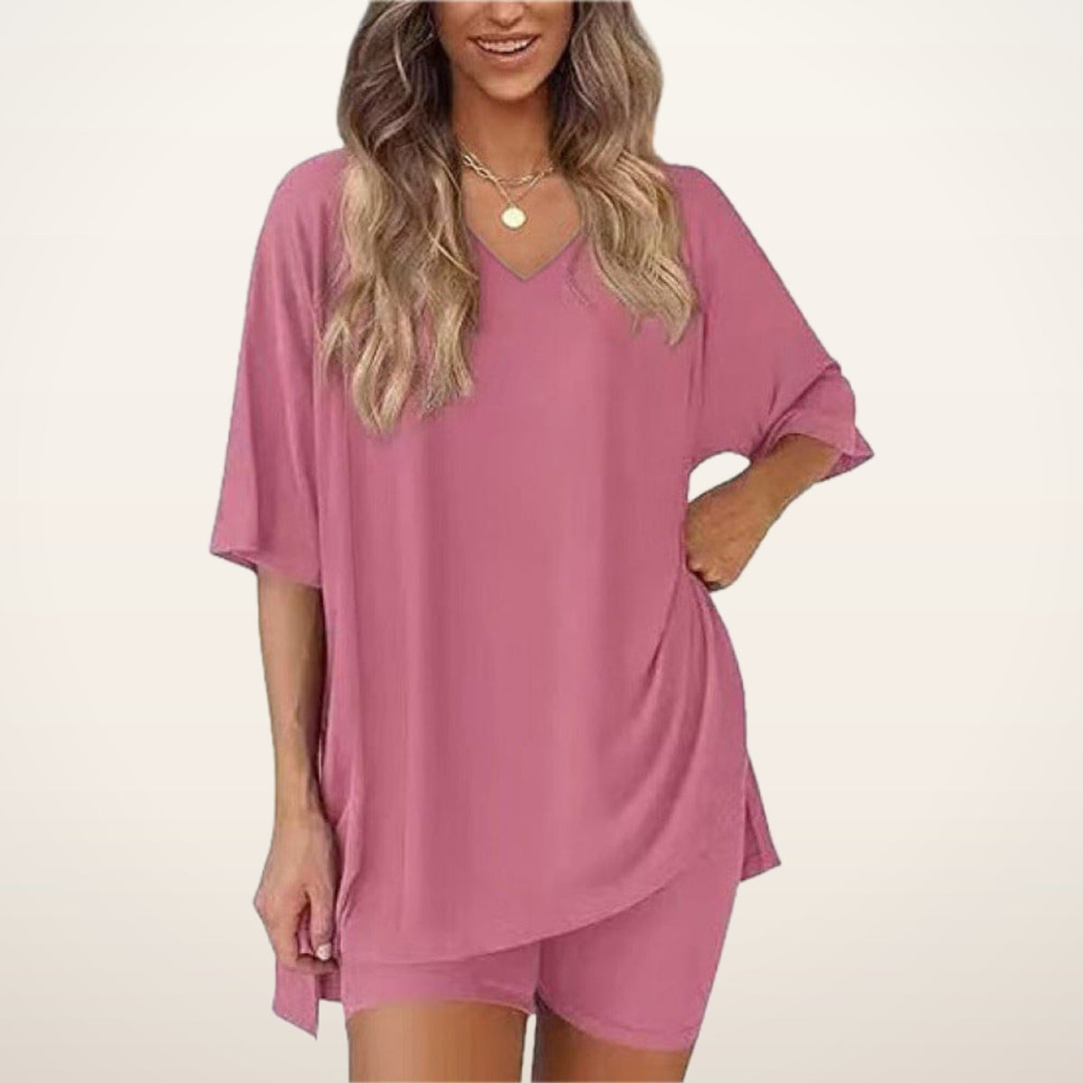 Casual Vibe Comfy Oversized 2-Piece Lounge Set | Velvetella