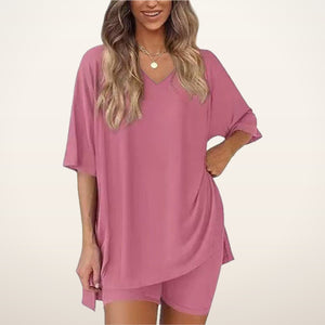 Casual Vibe Comfy Oversized 2-Piece Lounge Set | Velvetella