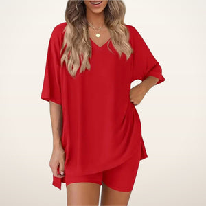 Casual Vibe Comfy Oversized 2-Piece Lounge Set | Velvetella