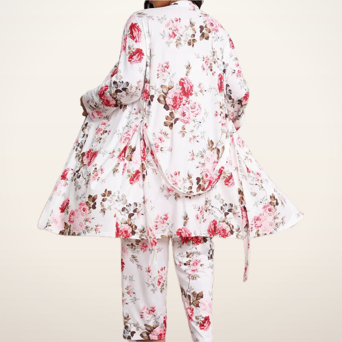 Posy 3-Piece Robe & Cami Pajama Set | Velvetella