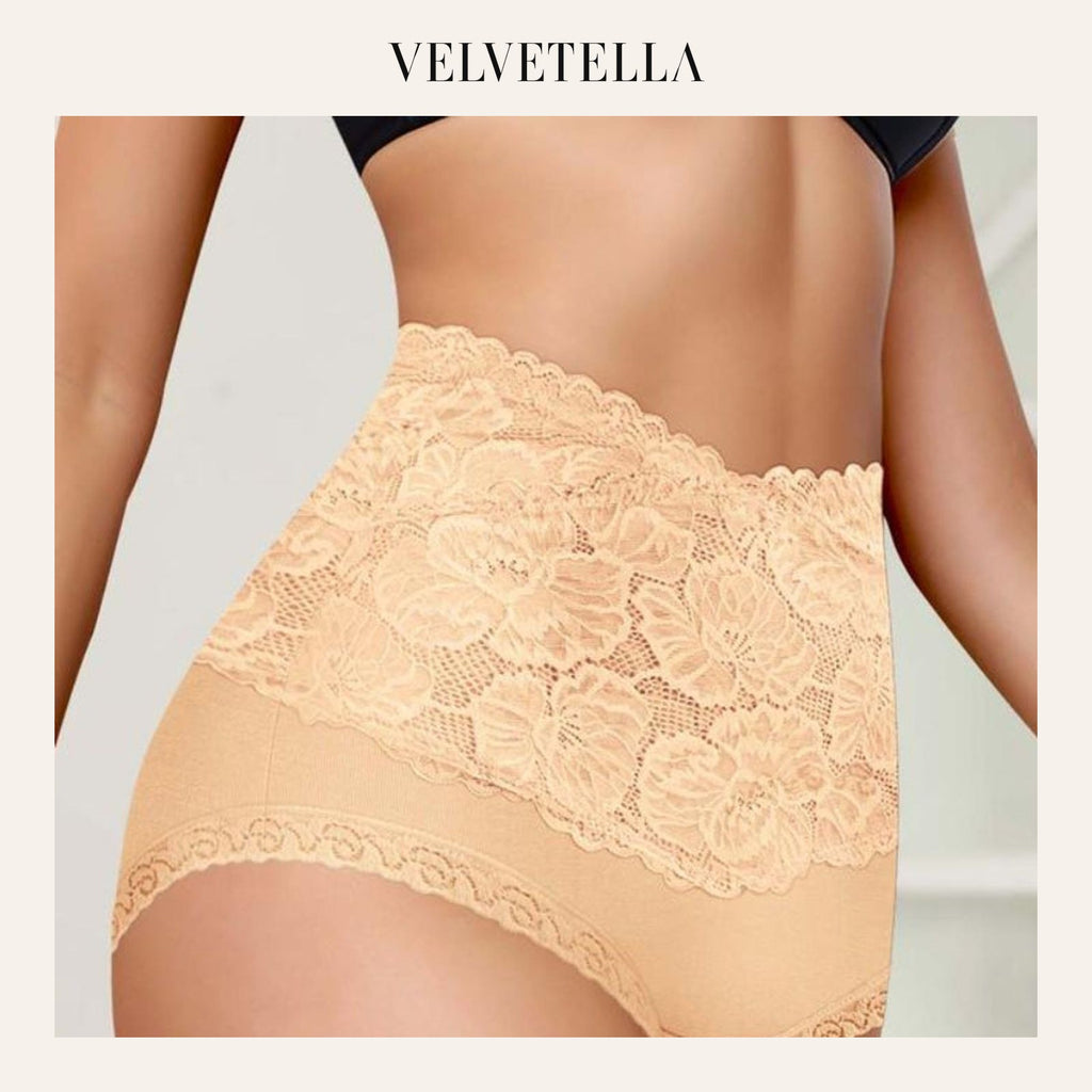 Comfy Everyday High-Waist Panties with Lace Trim, 5-Pack | Velvetella