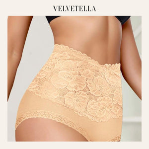 Comfy Everyday High-Waist Panties with Lace Trim, 5-Pack | Velvetella