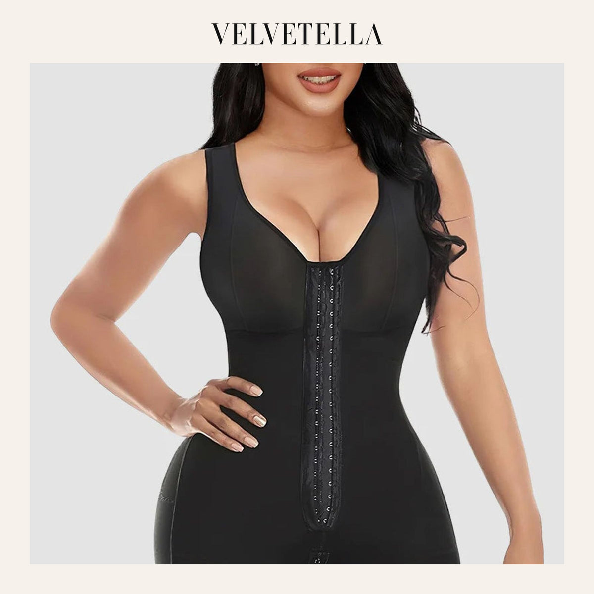 Double Compression Tummy Control Shapewear With Bra | Velvetella