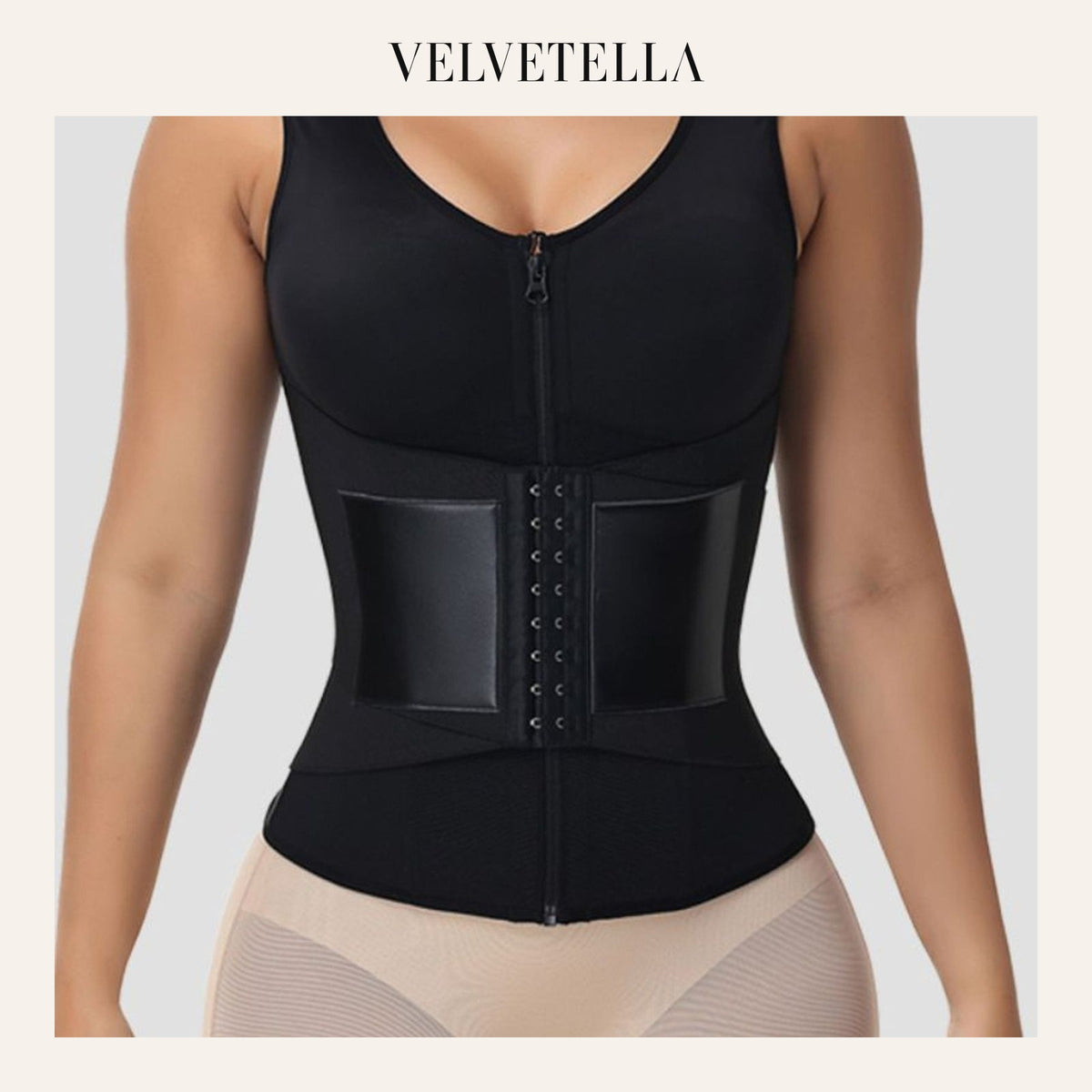 Double Compression Waist Trainer Vest with Built-In Bra | Velvetella