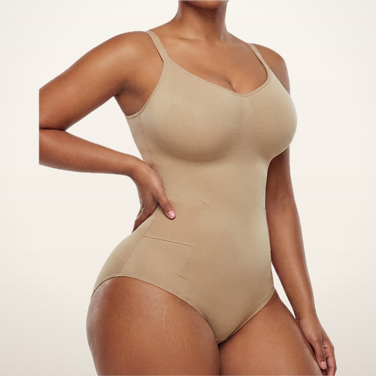 Easyslide™ Deep V Camisole Bodysuit Shapewear | Velvetella