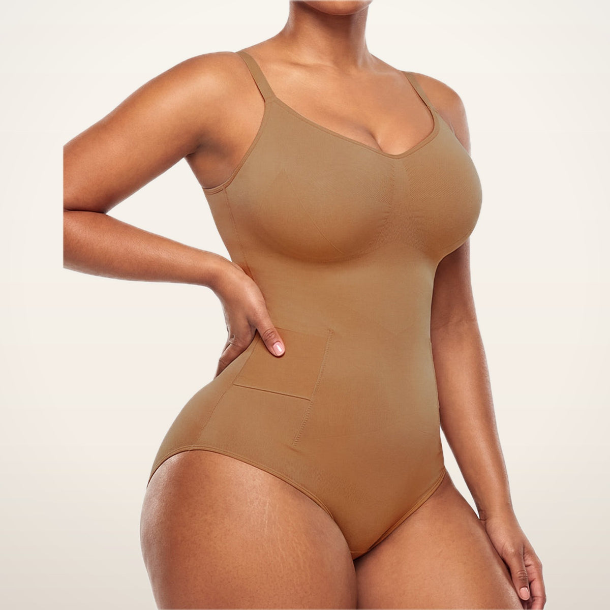Easyslide™ Deep V Camisole Bodysuit Shapewear | Velvetella