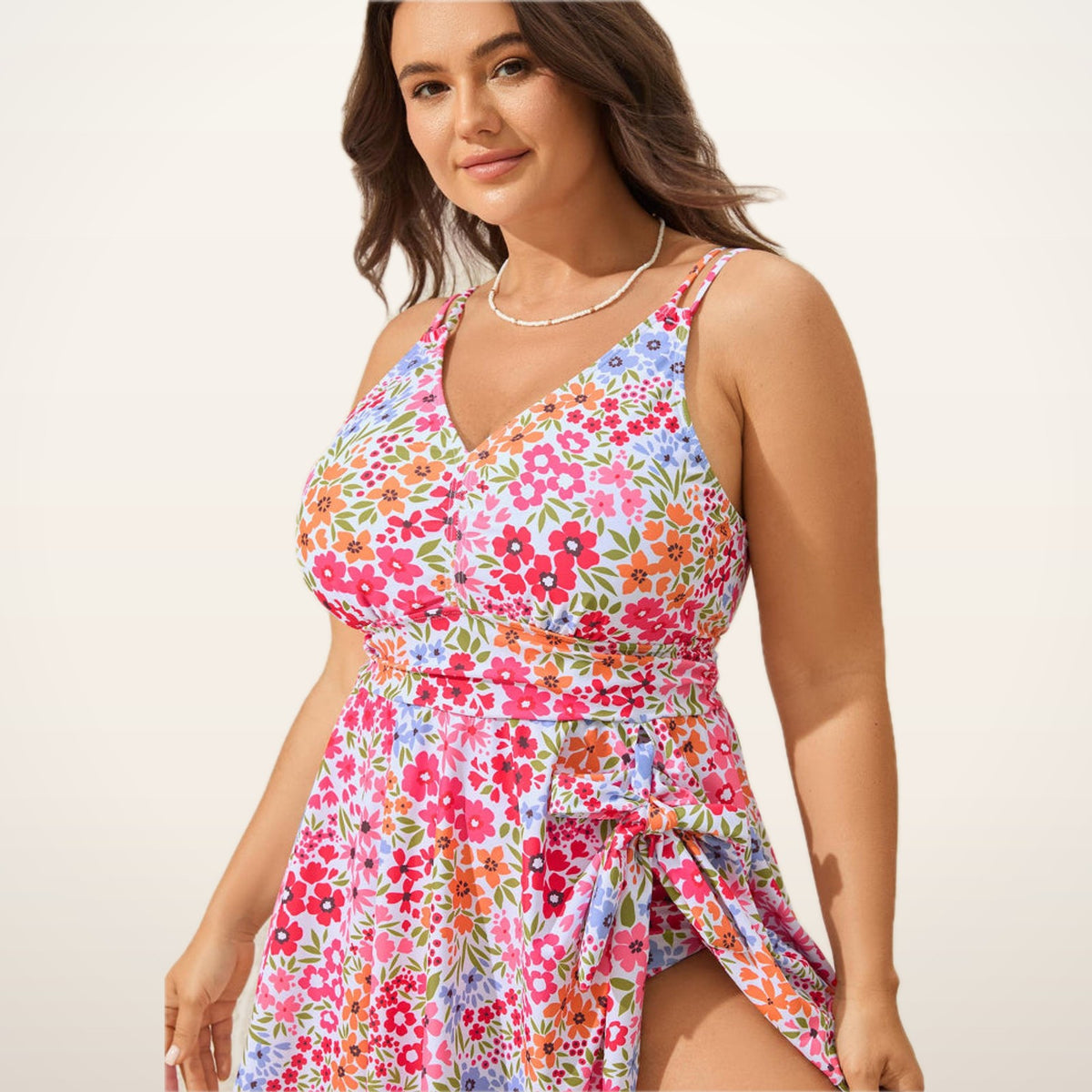 Flora Tie-Front Swim Dress | Velvetella