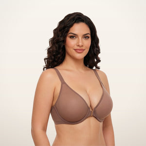 All-Day Comfort Front Closure Mesh Bra | Velvetella