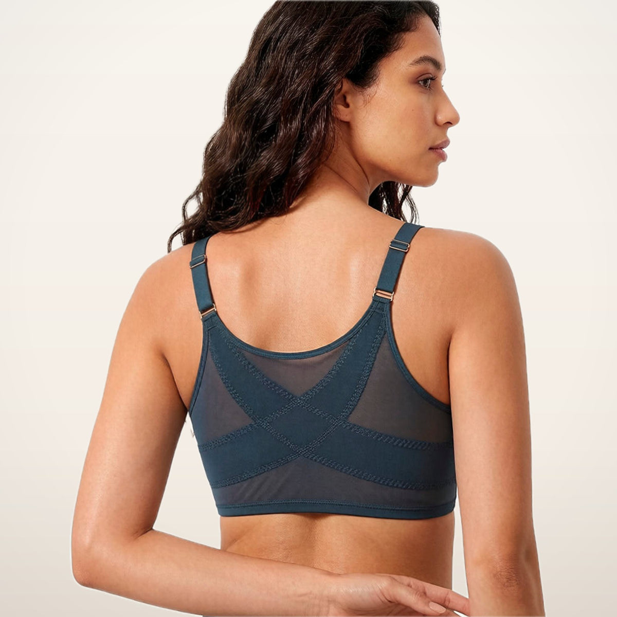 All-Day Comfort Front Closure Mesh Bra | Velvetella