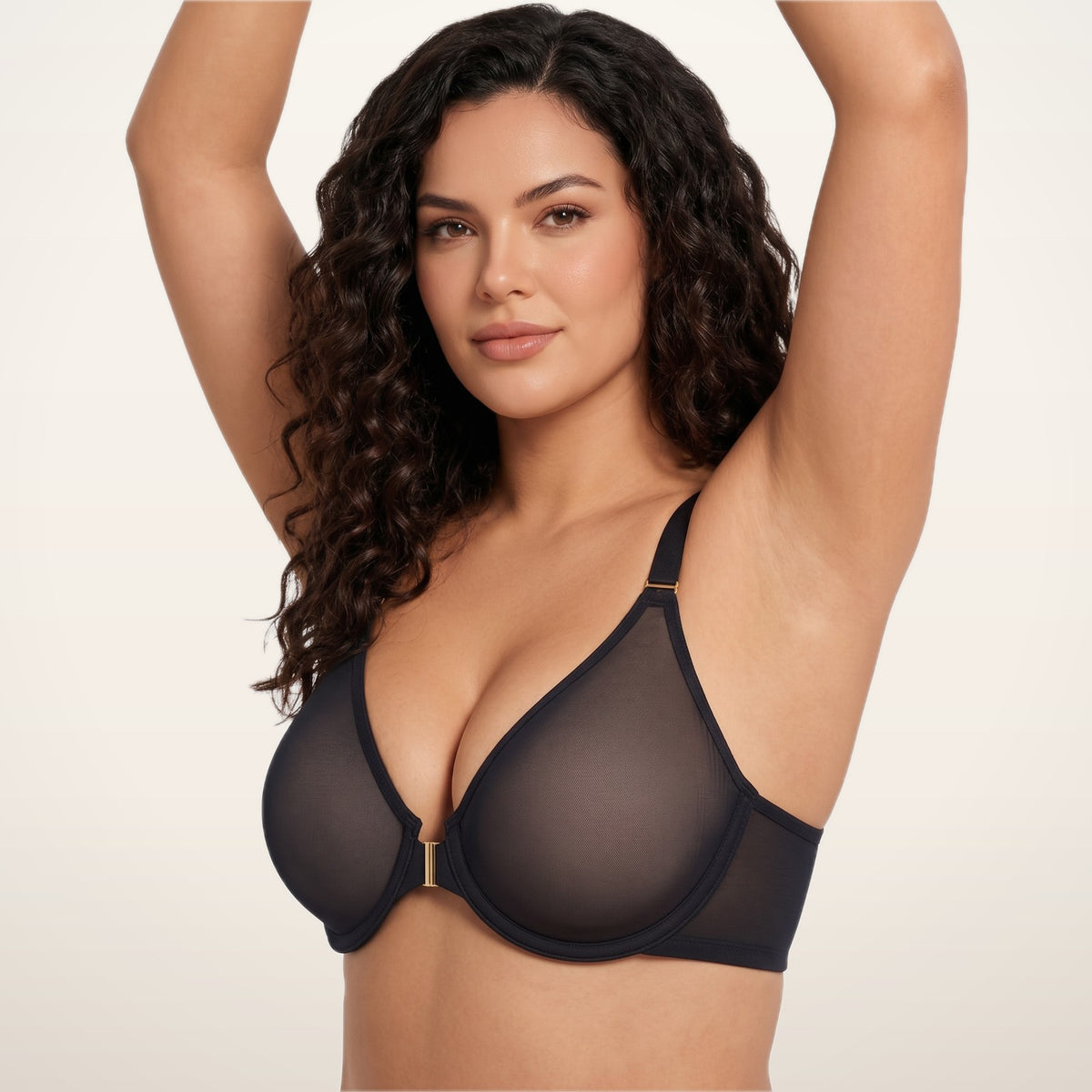 All-Day Comfort Front Closure Mesh Bra | Velvetella