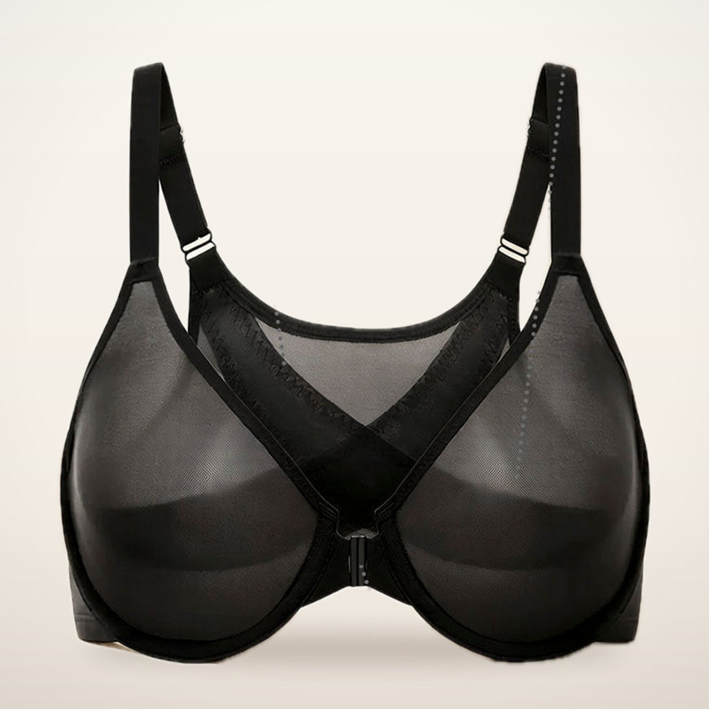 All-Day Comfort Front Closure Mesh Bra | Velvetella